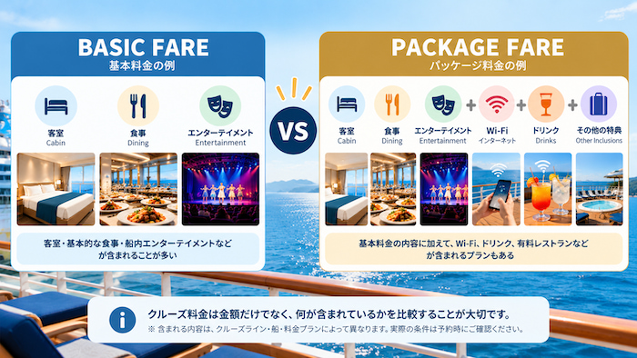 基本料金とパッケージプランの比較