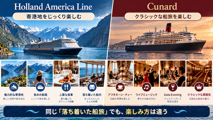 Holland AmericaとCunard